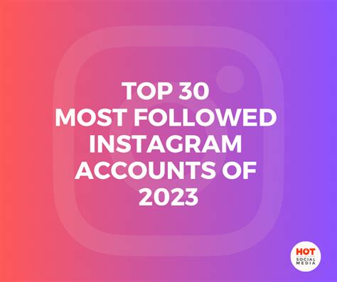 Top 30 Most Followed Instagram Accounts of 2022