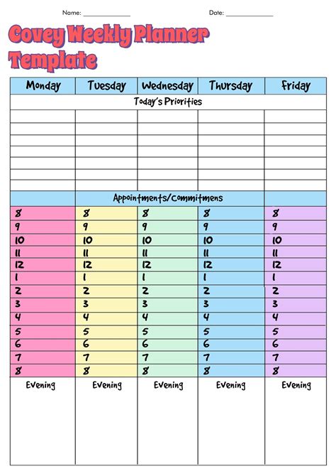 17 First Things First Covey Worksheet | Weekly planner template, Math addition worksheets ...