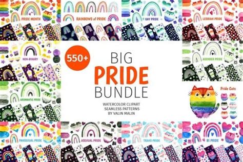 LGBT History Month Clipart & Patterns Bundle Bundle · Creative Fabrica