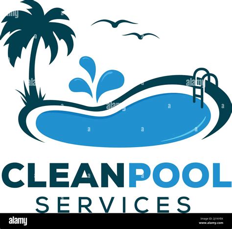 clean pool service logo design Stock Vector Image & Art - Alamy