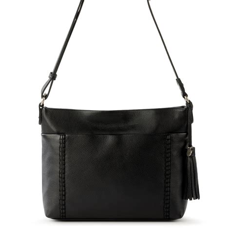 The Sak Melrose Leather Crossbody Handbag in Black | Lyst