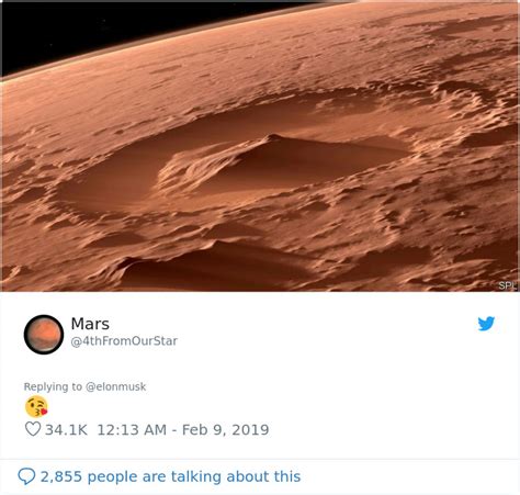 Elon Musk And Mars ‘Flirt’ On Twitter And It’s Hilarious | Bored Panda