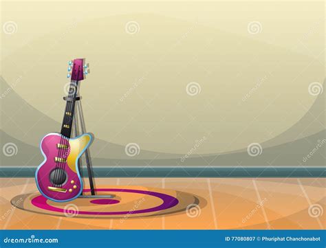 Cartoon Vector Illustration Interior Music Room with Separated Layers Stock Vector ...