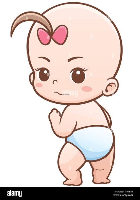 Vector Illustration of Cartoon Cute Baby Stock Vector Image & Art - Alamy