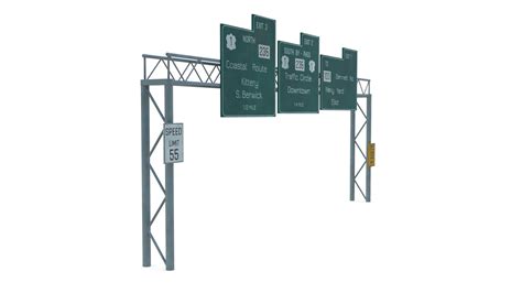 Highway Sign 07 - 3D Model by frezzy