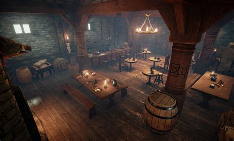 Medieval Tavern, Güray Emen | Fantasy concept art, Tavern, Medieval