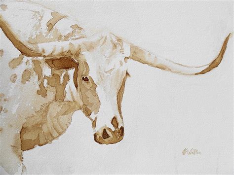 Longhorn Painting by Judy Fischer Walton