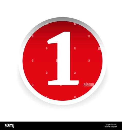 Number one red label vector Stock Vector Image & Art - Alamy