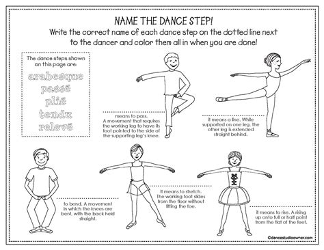 Online Activity Sheets | Kathy Blake Dance Studios