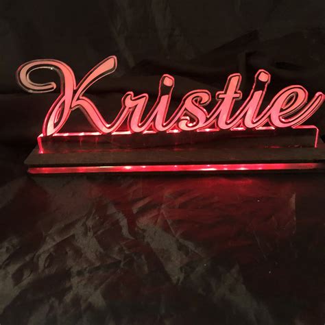 Custom Cut Name Sign Edge Lit LED Acrylic Sign – CCHobbyFun