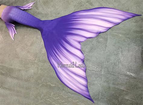 Fantasy Illusion Mermaid Tail Color 3 Purple White