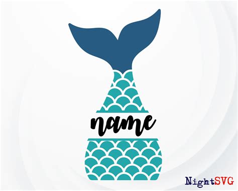 Mermaid Tail Monogram SVG, Mermaid SVG, Mermaid Tail Svg, Mermaid Scales Svg, Mermaid Tail ...