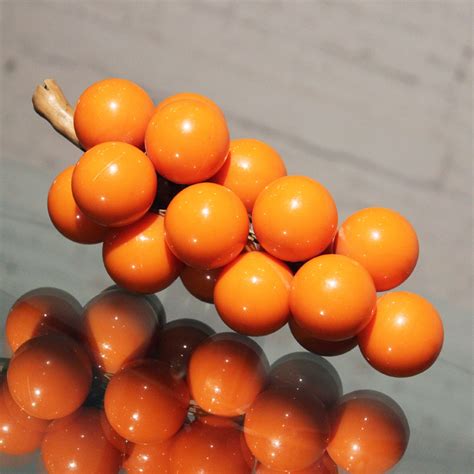 Vintage Opaque Orange Lucite Grapes – warehouse 414