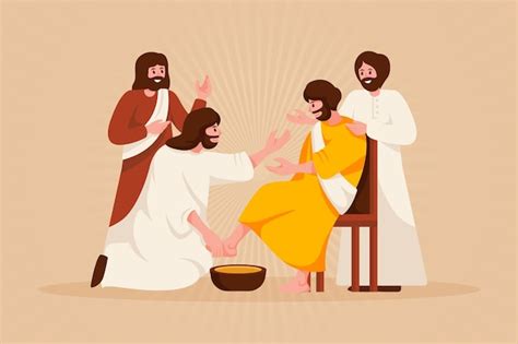 Jesus washing disciples feet Vectors & Illustrations for Free Download ...