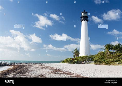 Cape Florida Lighthouse in Bill Baggs State Park in Key Biscayne ...