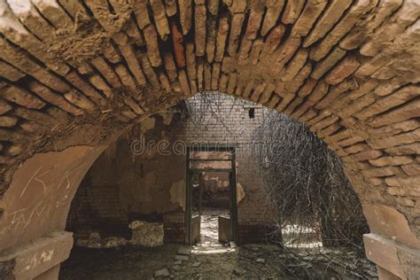 Interior View of the Brick Sandy Arches and Inside Room Ruins of the ...