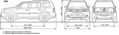 Honda pilot specifications dimensions