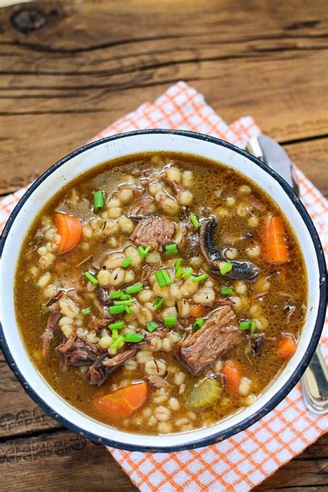 Slow Cooker Beef Barley Stew | The Salty Pot