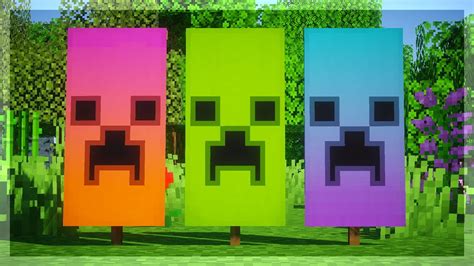 How To Make A Creeper Banner in Minecraft! (1.16+) (LOOM CRAFTING) - YouTube