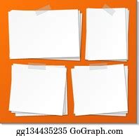 900+ Set Of Empty Sticky Note Paper Template Clip Art | Royalty Free - GoGraph