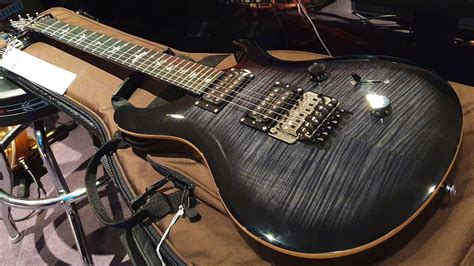 PRS 24 SE Custom Floyd Rose Charcoal Burst Flame Top Guitar - YouTube