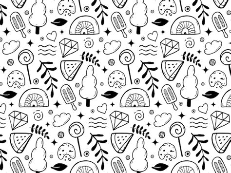 Premium Vector | Kids doodles pattern