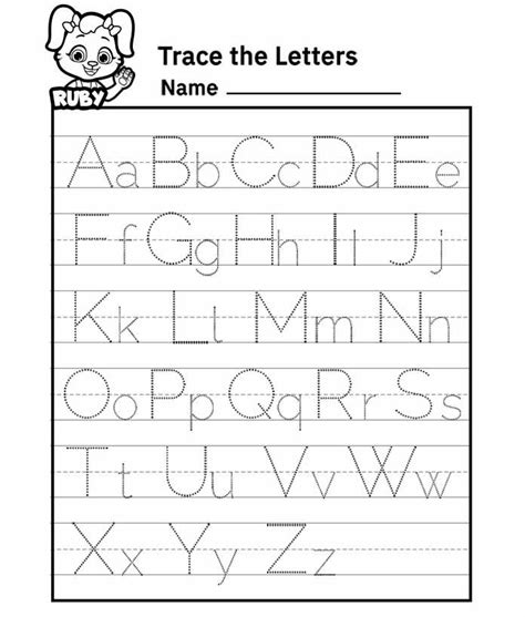 Printing Alphabet Letters Worksheet | Tracing worksheets, Kids ...