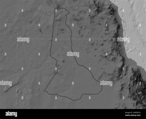 River Nile, state of Sudan. Bilevel elevation map with lakes and rivers ...