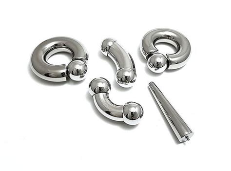 ITEM: PA jewellery (Prince Albert) TITLE: Screwball rings Curved Barbells & Insertion taper ...