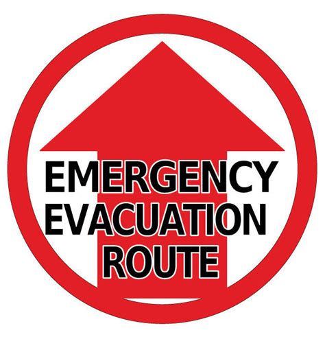 Emergency Evacuation Route Sign - 1 Sign | Shop Mighty Line Safety ...