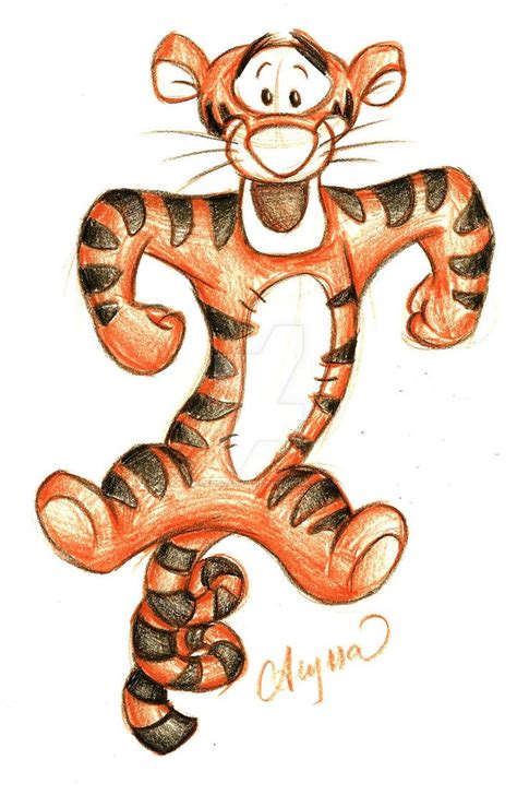 Day 5: Tigger | Disney drawings, Disney art drawings, Disney art