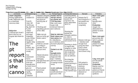 Skyler Hansen Nursing Care Plan - Pace University Lienhard School of ...