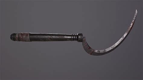 3D model medieval metal sickle weapon VR / AR / low-poly | CGTrader