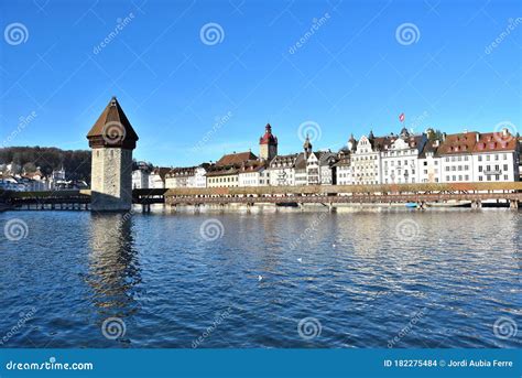 The luzern lake in winter stock photo. Image of tourism - 182275484