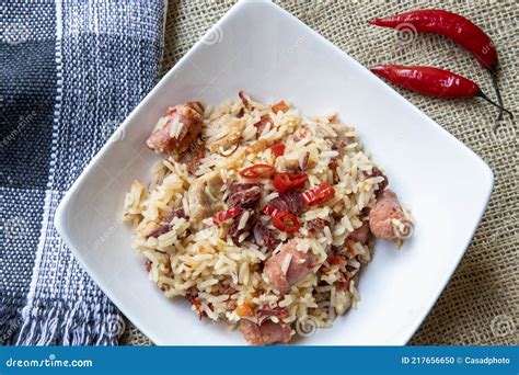 Arroz De Carreteiro - Typical Food from Southern Brazil Stock Photo ...