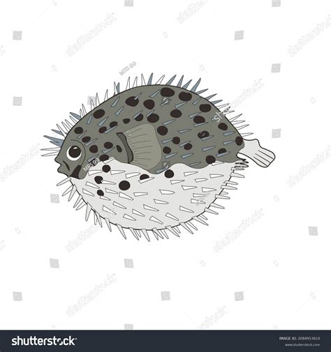 Balloon Fish Vector Drawing Illustration Stock Vector (Royalty Free ...