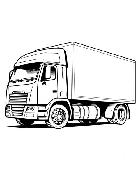 Premium Photo | Camion Truck coloring page for kids transportation coloring pages printables