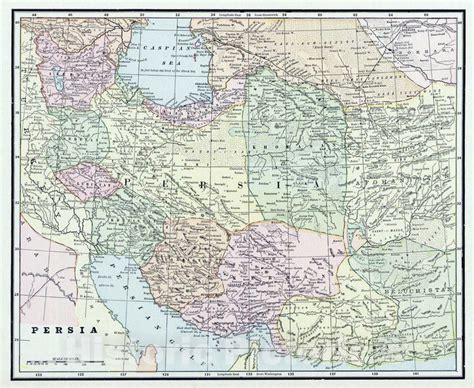 Historic Map : 1889 Persia. - Vintage Wall Art | Vintage wall art ...