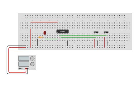 Circuit design NOR Gate 74HC32 circuit | Tinkercad