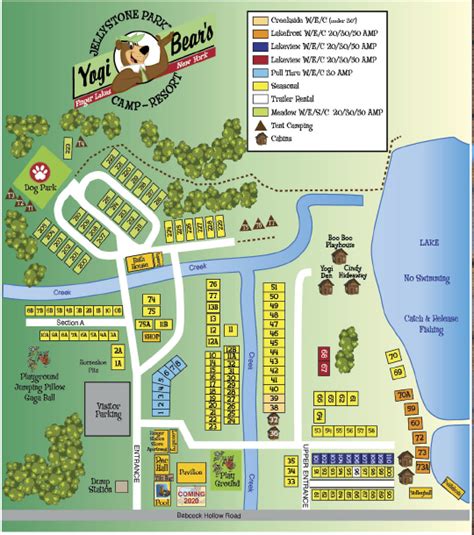 campground map for finger lakes jellystone park™ in bath ny ...