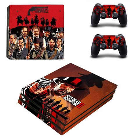 PS4 Pro And Controllers Skin Cover Red Dead Redemption 2 - ConsoleSkins.co