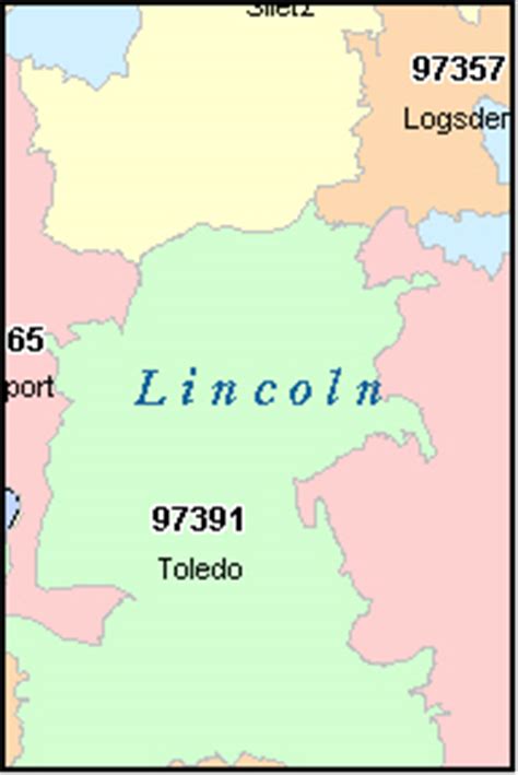 LINCOLN County, Oregon Digital ZIP Code Map