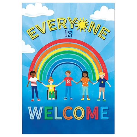 Everyone Is Welcome Poster, 13" x 19" - EU-837542 | Eureka