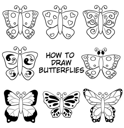 How To Draw A Butterfly Step By Step – Easy Tutorial For Kids – The Beginning Artist