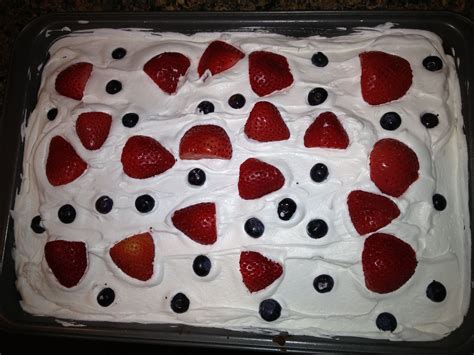 Strawberry, Blueberry Jello Cake I made | Jello cake, Cake, Desserts