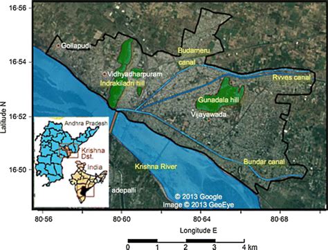 Location map of Vijayawada (Manne and Satyam 2013) | Download Scientific Diagram