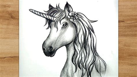 How to Draw a Unicorn Head Step by Step | Pencil Drawing for Beginners ...