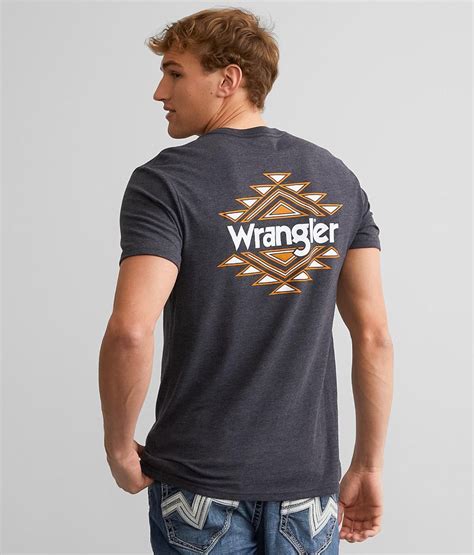 Wrangler® Logo T-Shirt - Men's T-Shirts in Caviar Heather | Buckle