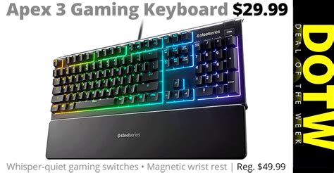 Apex 3 Gaming Keyboard: regularly $49.99; SALE $29.99