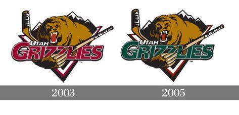 Utah Grizzlies Logo history... | Utah, Grizzly, Hockey logos